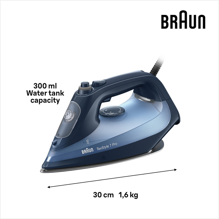 Braun TexStyle 7 Pro Steam Iron - Blue | SI7160BL
