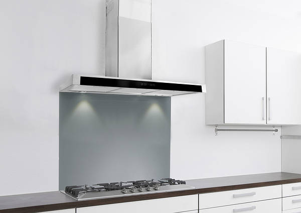 LUXAIR 110cm FSL Stainless Steel Hood with Black Glass Front Panel - LED Lights || LA-110-FSL-SS