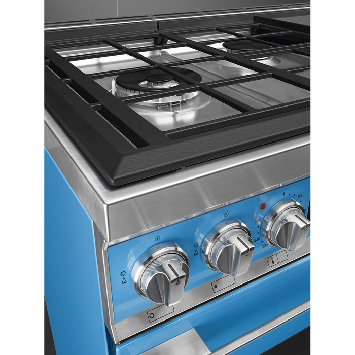Smeg 120x60 cm Portofino Dual fuel Cooker with Mixed Hob - Turquoise | SMG CPF120IGMPT