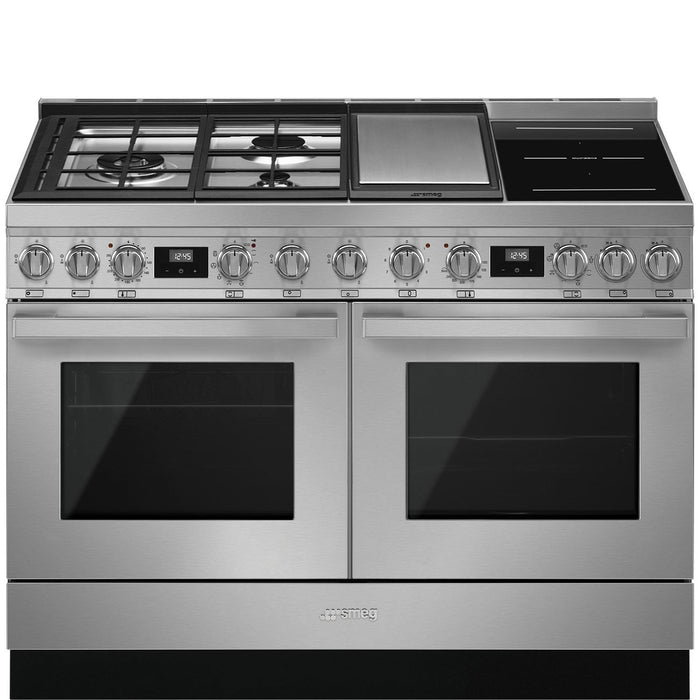 Smeg 120x60 cm Portofino Dual fuel Cooker with Mixed Hob - Stainless Steel | SMG CPF120IGMPX