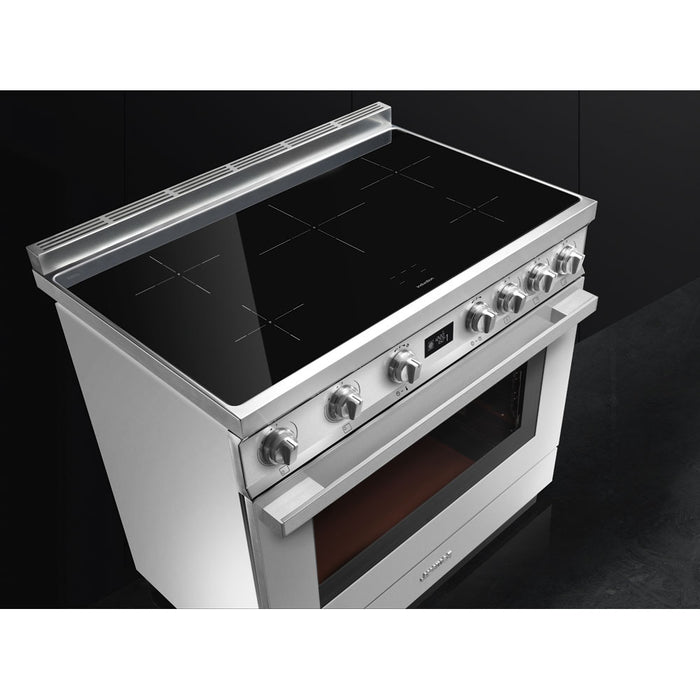 Smeg 90x60 cm Portofino Full Electric Cooker with Induction Hob - Stainless Steel | SMG CPF9IPX