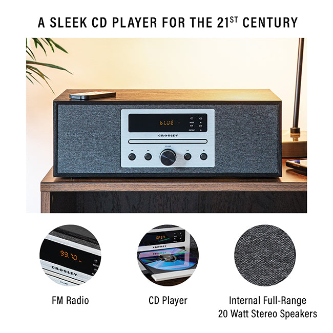 Crosley Finn CD Player - Black | EDL CR3504A-BK4