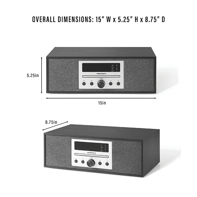 Crosley Finn CD Player - Black | EDL CR3504A-BK4