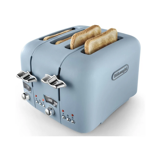 DELONGHI Argento Flora 4 Slice Toaster - Blue | CT04AZ