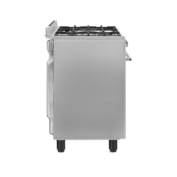 Smeg 90x60 cm Double Cavity Cooker with Gas Hob Classica Aesthetic - Stainless Steel || CX92GM