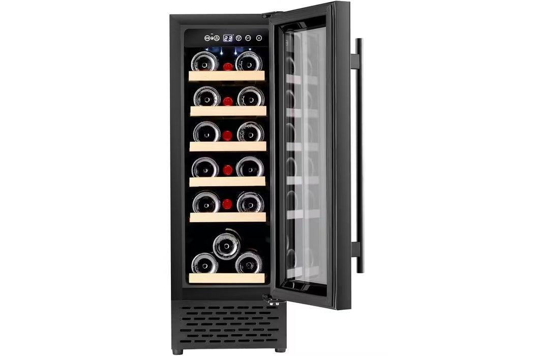 Cata Wine Cooler 18 Bottle Capacity • Wooden Shelves • LED Lighting • LED Temperature Display | UBBKWC30