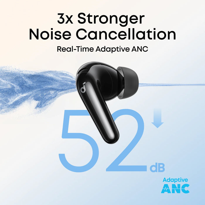 Soundcore R60i NC True Wireless Earbuds with 52dB Adaptive ANC, 50 Hour Battery and AI Translation - Black | D1202G11