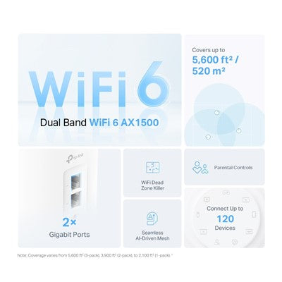 TP Link Deco Ax1500 1pk Home Mesh Wifi 6 | DECOX101PK