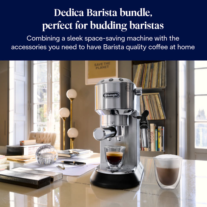 Delonghi Dedica Pump Coffee Machine Bundle Pack | ECKG6820.M