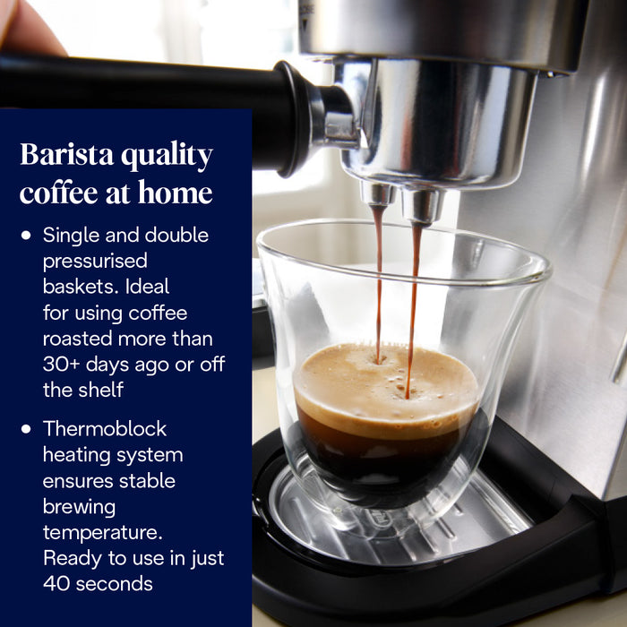 Delonghi Dedica Pump Coffee Machine Bundle Pack | ECKG6820.M