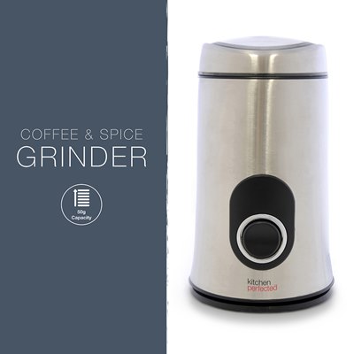 Lloytron KitchenPerfected 150w 50g Spice / Coffee Grinder - Brushed Steel | E5602SS