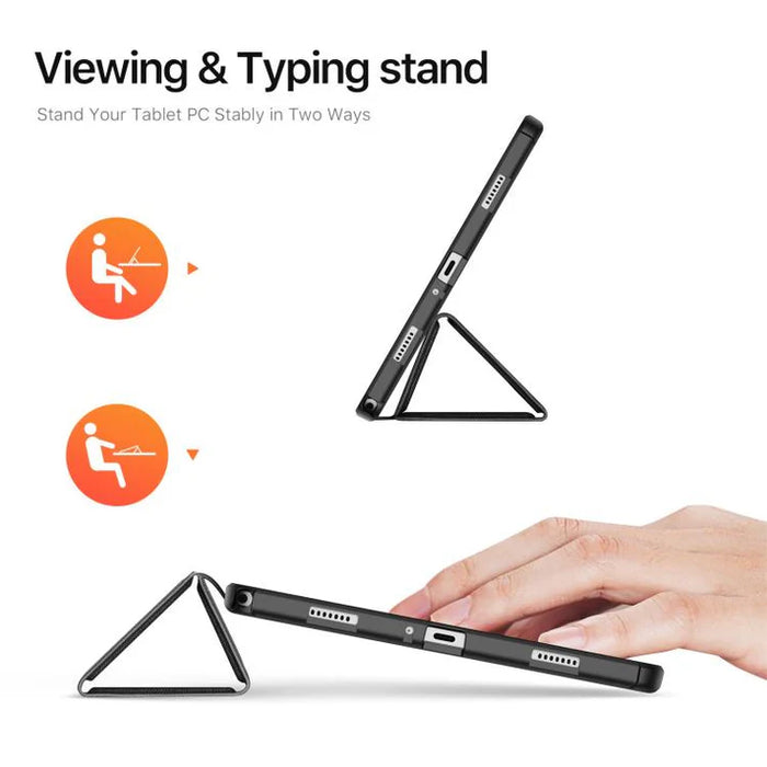 Samsung Galaxy Tab A11+ / A9+ Magnetic Flip Leather Tablet Case - Black | 734979