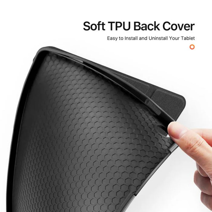 Samsung Galaxy Tab A11+ / A9+ Magnetic Flip Leather Tablet Case - Black | 734979