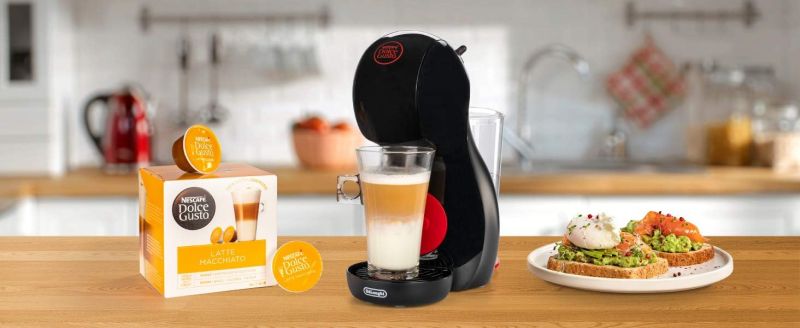 DELONGHI Coffee Makers & Espresso Machines Delonghi Nescafe Dolce Gusto Piccolo XS Pod Coffee Machine (VALUE BUNDLE) - Black | EDG210.BGY BUN IRWINS MEGASTORE