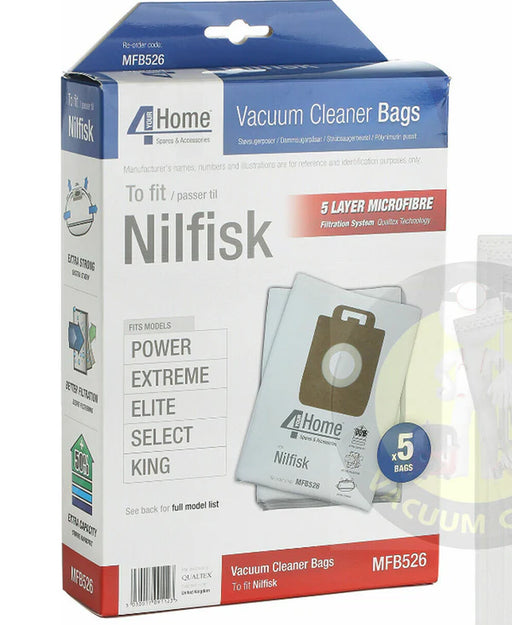 Nilfisk Vacuum Bags - Power, Select, Elite, Select, King & more | MFB526
