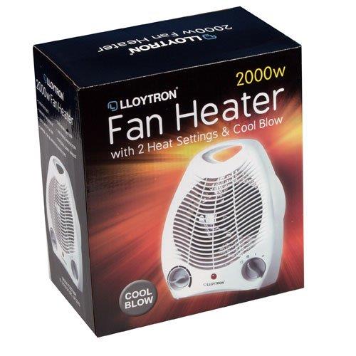 Lloytron 200W Fan Heater with 2 heat settings | F2001