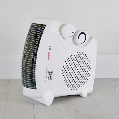 StayWarm 2000w Upright / Flatbed Fan Heater - White | F2003WH