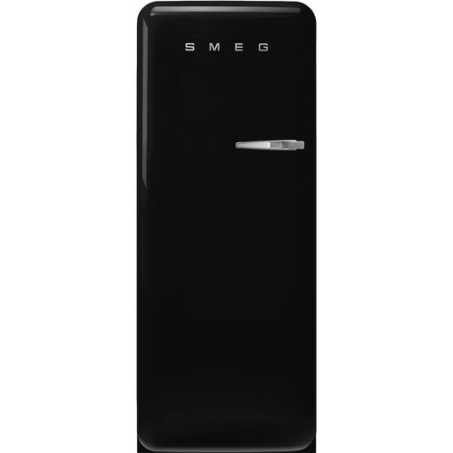 Smeg 60cm Retro Style Fridge With Icebox, Left Hand Hinged - Black | SMG FAB28LBL5UK