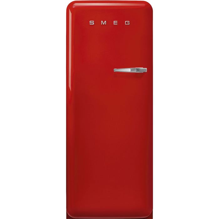Smeg 60cm Retro Style Fridge With Icebox, Left Hand Hinged - Red | SMG FAB28LRD5UK