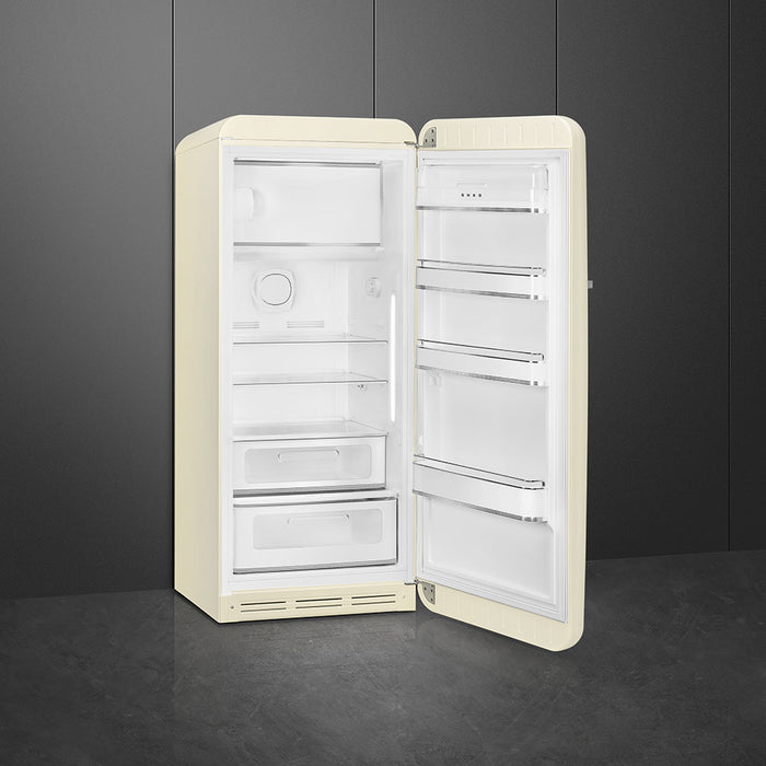 Smeg 60cm Retro Style Fridge With Icebox, Right Hand Hinged - Cream | SMG FAB28RCR5UK