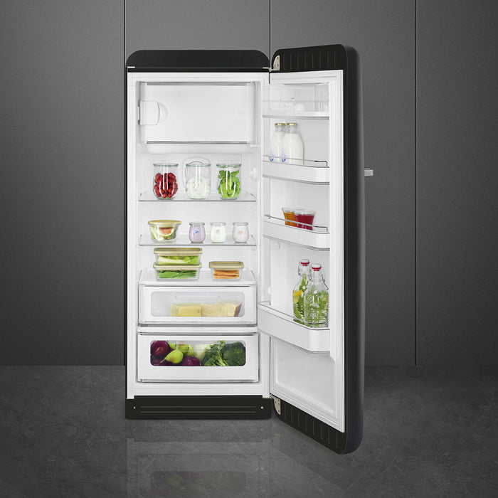 SMEG Refrigerator Smeg 60cm Retro Style Fridge With Icebox (6), Right Hand Hinged - Black Board | SMG FAB28RDBB6 IRWINS MEGASTORE