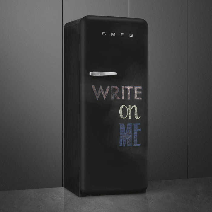SMEG Refrigerator Smeg 60cm Retro Style Fridge With Icebox (6), Right Hand Hinged - Black Board | SMG FAB28RDBB6 IRWINS MEGASTORE