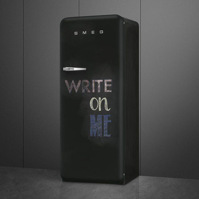 SMEG Refrigerator Smeg 60cm Retro Style Fridge With Icebox (6), Right Hand Hinged - Black Board | SMG FAB28RDBB6 IRWINS MEGASTORE