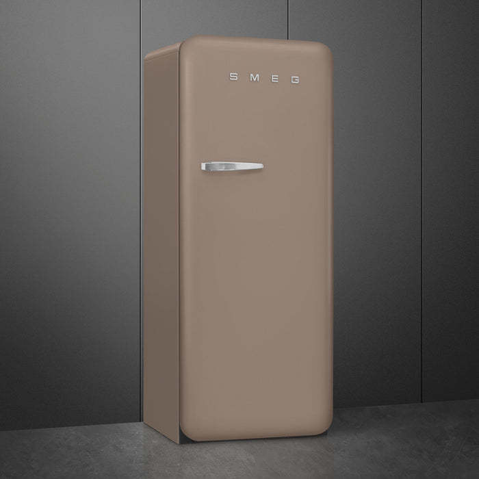 Smeg 60cm Retro Style Fridge With Icebox, Right Hand Hinged - Taupe | SMG FAB28RDTP5