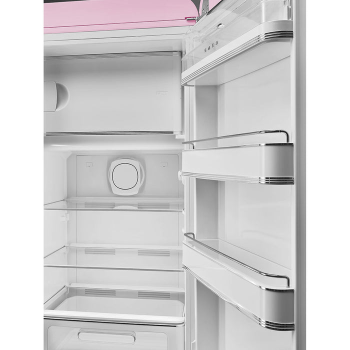 Smeg 60cm Retro Style Fridge With Icebox, Right Hand Hinged - Pink | SMG FAB28RPGK5UK