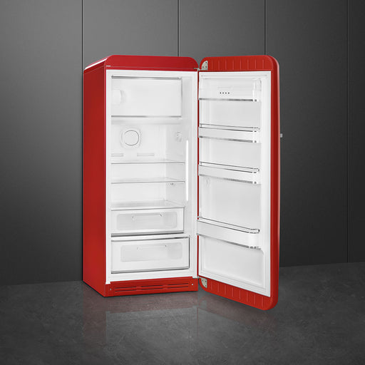 Smeg 60cm Retro Style Fridge With Icebox, Right Hand Hinged - Red | SMG FAB28RRD5UK
