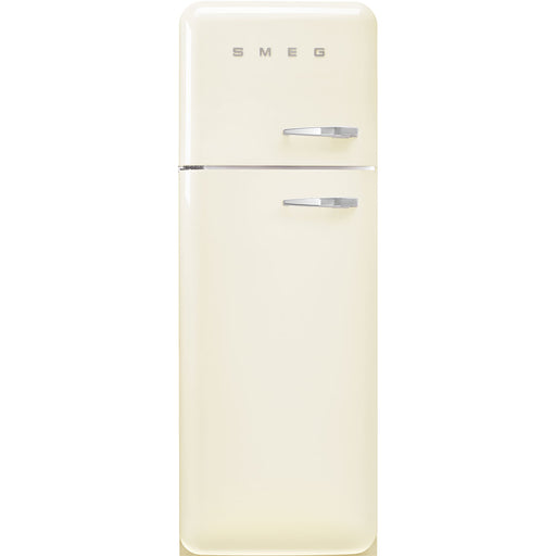 Smeg 60cm Retro Style 80/20 Fridge Freezer, Left Hand Hinge - Cream || FAB30LCR5UK