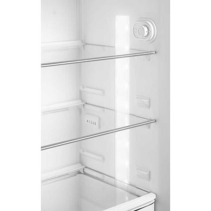Smeg 60cm Retro Style 80/20 Fridge Freezer, Left Hand Hinge - Pastel Green | SMG FAB30LPG5UK