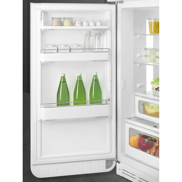 Smeg 60cm Retro Style 80/20 Fridge Freezer, Left Hand Hinge - White | SMG FAB30LWH5UK