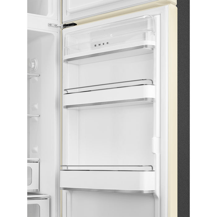 Smeg 60cm Retro Style 80/20 Fridge Freezer, Right Hand Hinge - Cream | SMG FAB30RCR5UK