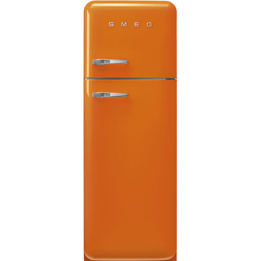 Smeg 60cm Retro Style 80/20 Fridge Freezer, Right Hand Hinge - Orange | SMG FAB30ROR5UK