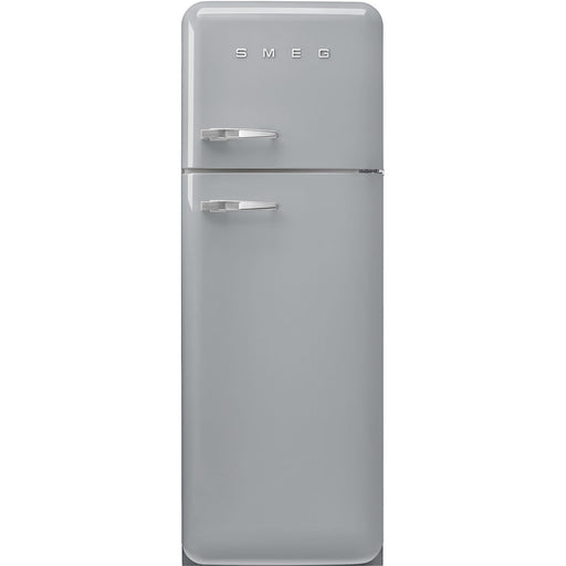 Smeg 60cm Retro Style 80/20 Fridge Freezer, Right Hand Hinge - Silver | SMG FAB30RSV5UK