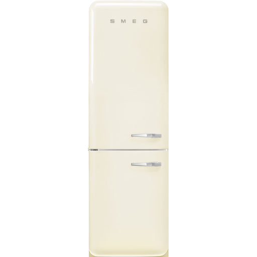 Smeg 60cm Retro Style 60/40 Fridge Freezer with NoFrost, Left Hand Hinge - Cream | SMG FAB32LCR5UK
