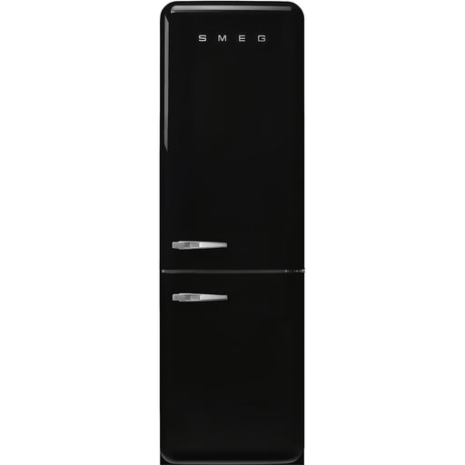 Smeg 60cm Retro Style 60/40 Fridge Freezer with NoFrost, Right Hand Hinge - Black | SMG FAB32RBL5UK