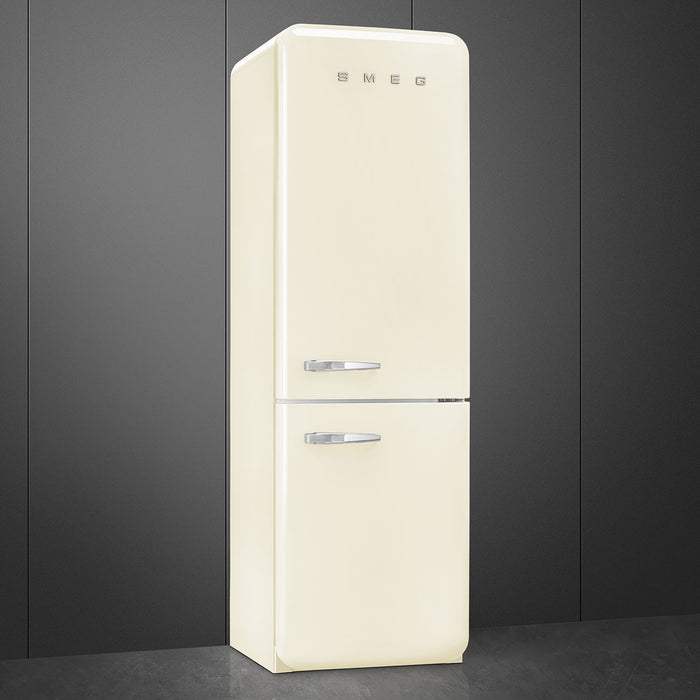 Smeg 60cm Retro Style 60/40 Fridge Freezer with NoFrost, Right Hand Hinge - Cream | SMG FAB32RCR5UK