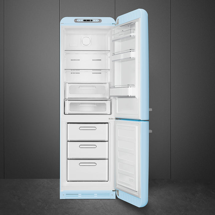 Smeg 60cm Retro Style 60/40 Fridge Freezer with NoFrost, Right Hand Hinge - Pastel Blue | SMG FAB32RPB5UK