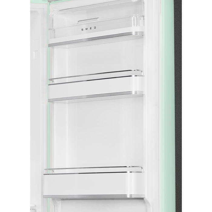 Smeg 60cm Retro Style 60/40 Fridge Freezer with NoFrost, Right Hand Hinge - Pastel Green | SMG FAB32RPG5UK