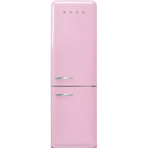 Smeg 60cm Retro Style 60/40 Fridge Freezer with NoFrost, Right Hand Hinge - Pink | SMG FAB32RPK5UK