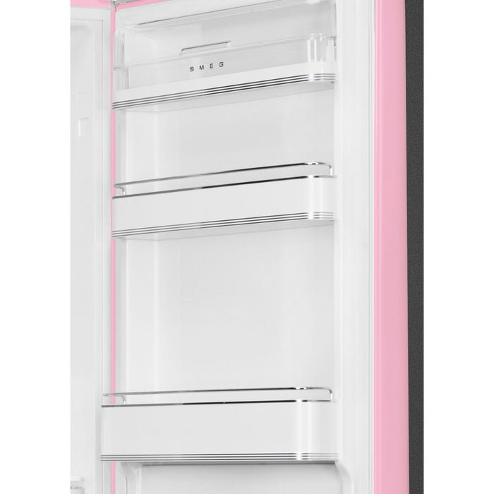 Smeg 60cm Retro Style 60/40 Fridge Freezer with NoFrost, Right Hand Hinge - Pink | SMG FAB32RPK5UK
