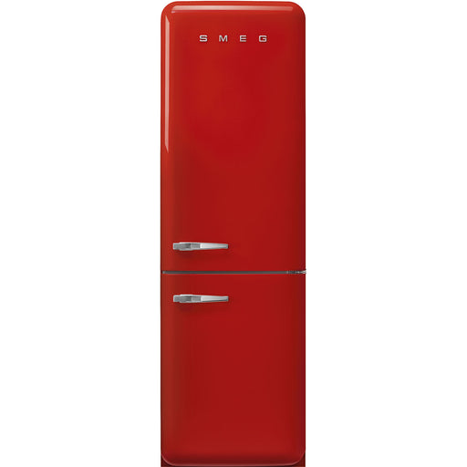 Smeg 60cm Retro Style 60/40 Fridge Freezer with NoFrost, Right Hand Hinge - Red | SMG FAB32RRD5UK