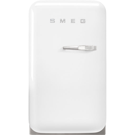 Smeg 40cm Small Retro Style Fridge, Left Hand Hinged - White | SMG FAB5LWH5
