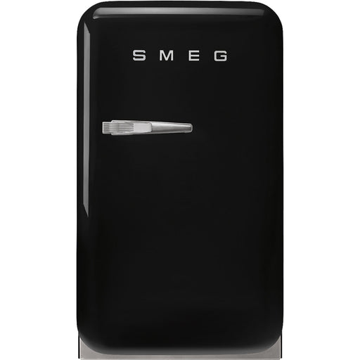 Smeg 40cm Small Retro Style Fridge, Right Hand Hinged - Black | SMG FAB5RBL5