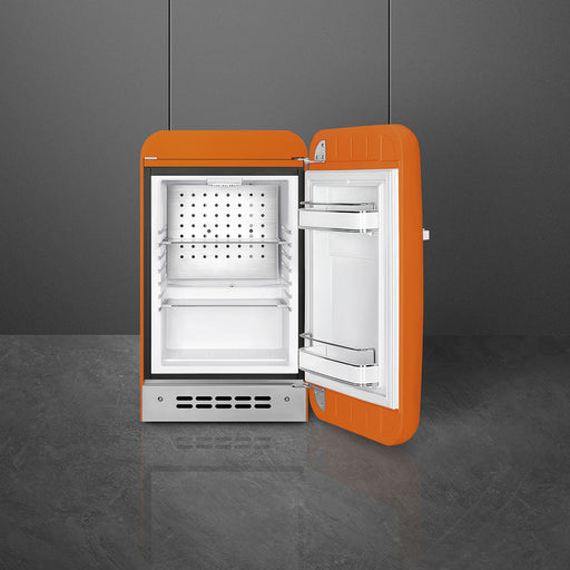 Smeg 40cm Small Retro Style Fridge, Right Hand Hinged - Orange | SMG FAB5ROR5