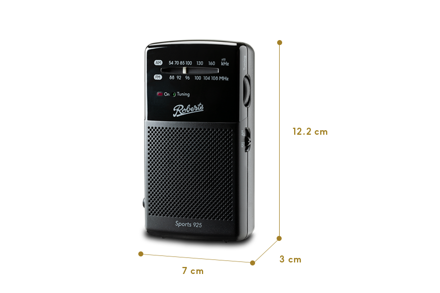 Roberts  Sports 925 Personal Radio - Black | X-SPORTS925