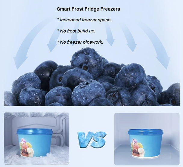 Powerpoint 187/75L Smart Frost Fridge Freezer - Black | P65564MSFBL