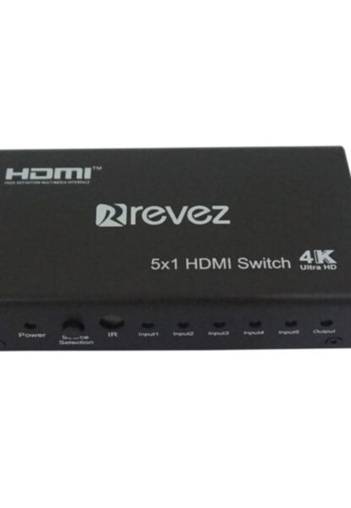 Revez HDMI Switch 5 in 1 Out with Remote | HDS5-4K